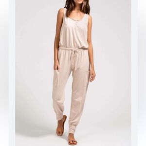 Eberjey Brie‎ Cargo Jumpsuit in Antique Rose Size Small
